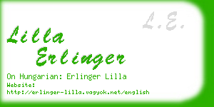 lilla erlinger business card